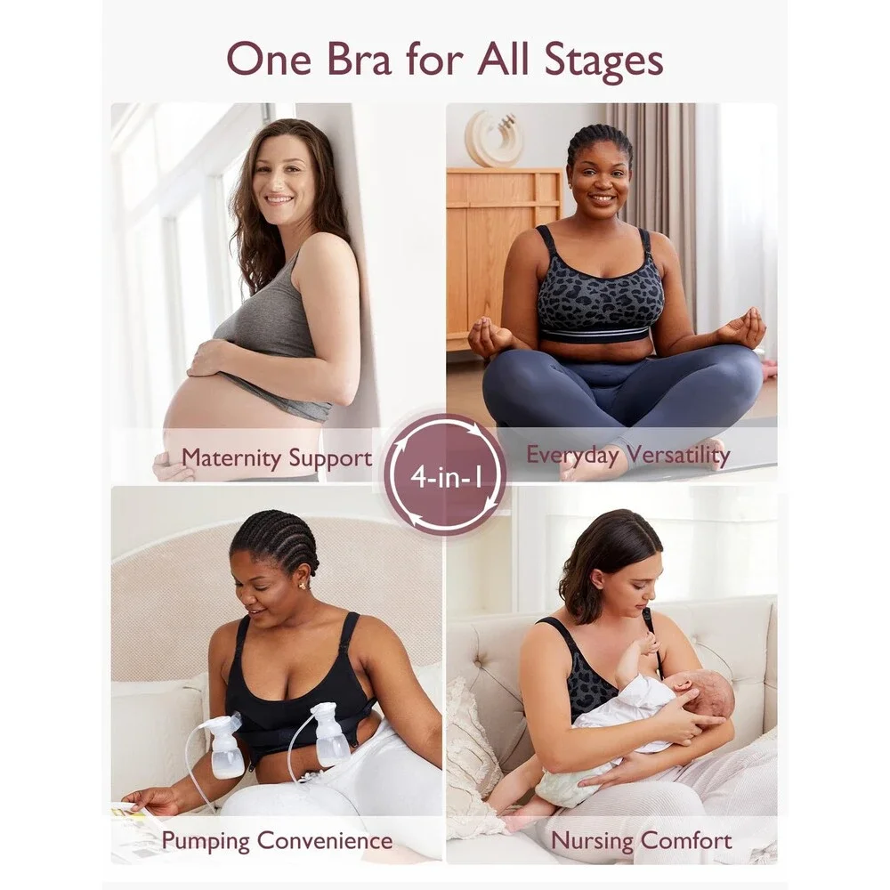 Momcozy Black Pumping Bra Hands Free M